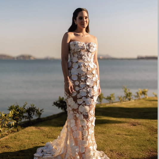 RENT | BUY Bronx & Banco Jasmine White Gown Dress