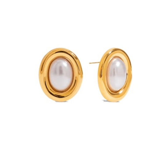 Pearl Minimalist Stud Earrings