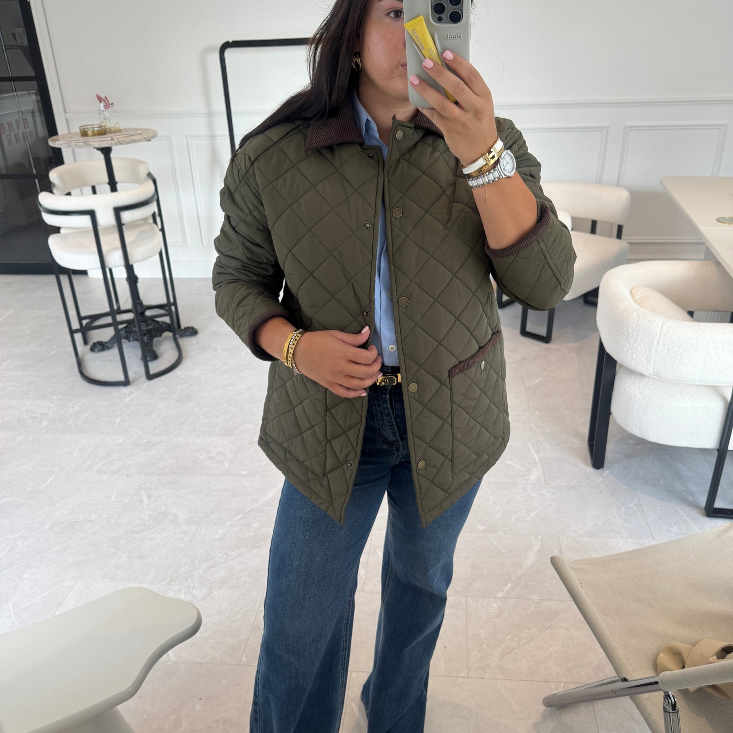 Ari Diamond Quilted Coat