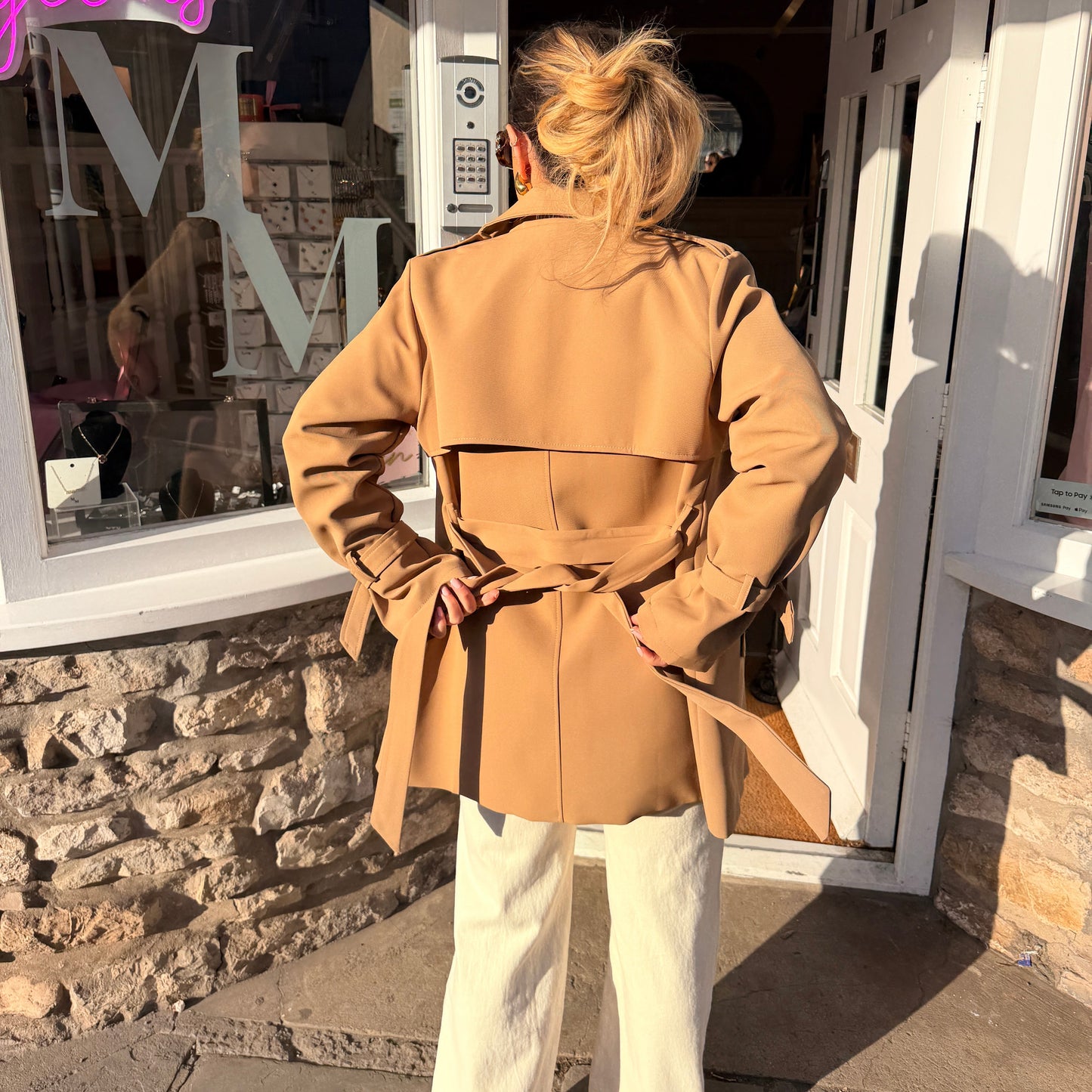Dani Short Belted Trench Coat