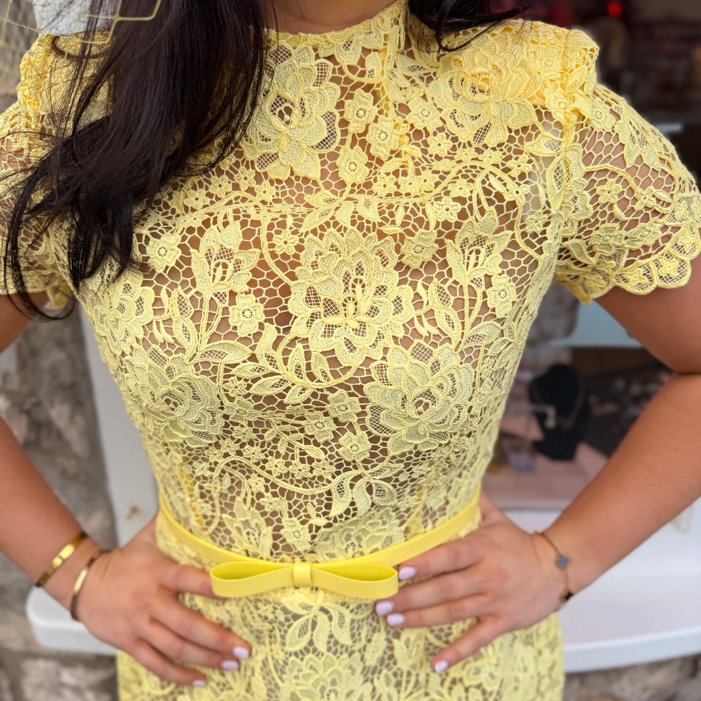 RENT Nadine Merabi Millie Belt in Yellow