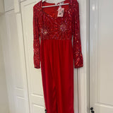 PRE LOVED Virgos Lounge Red Split Maxi with Embellishment