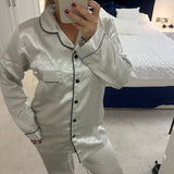 Satin Long Sleeve PJ Set