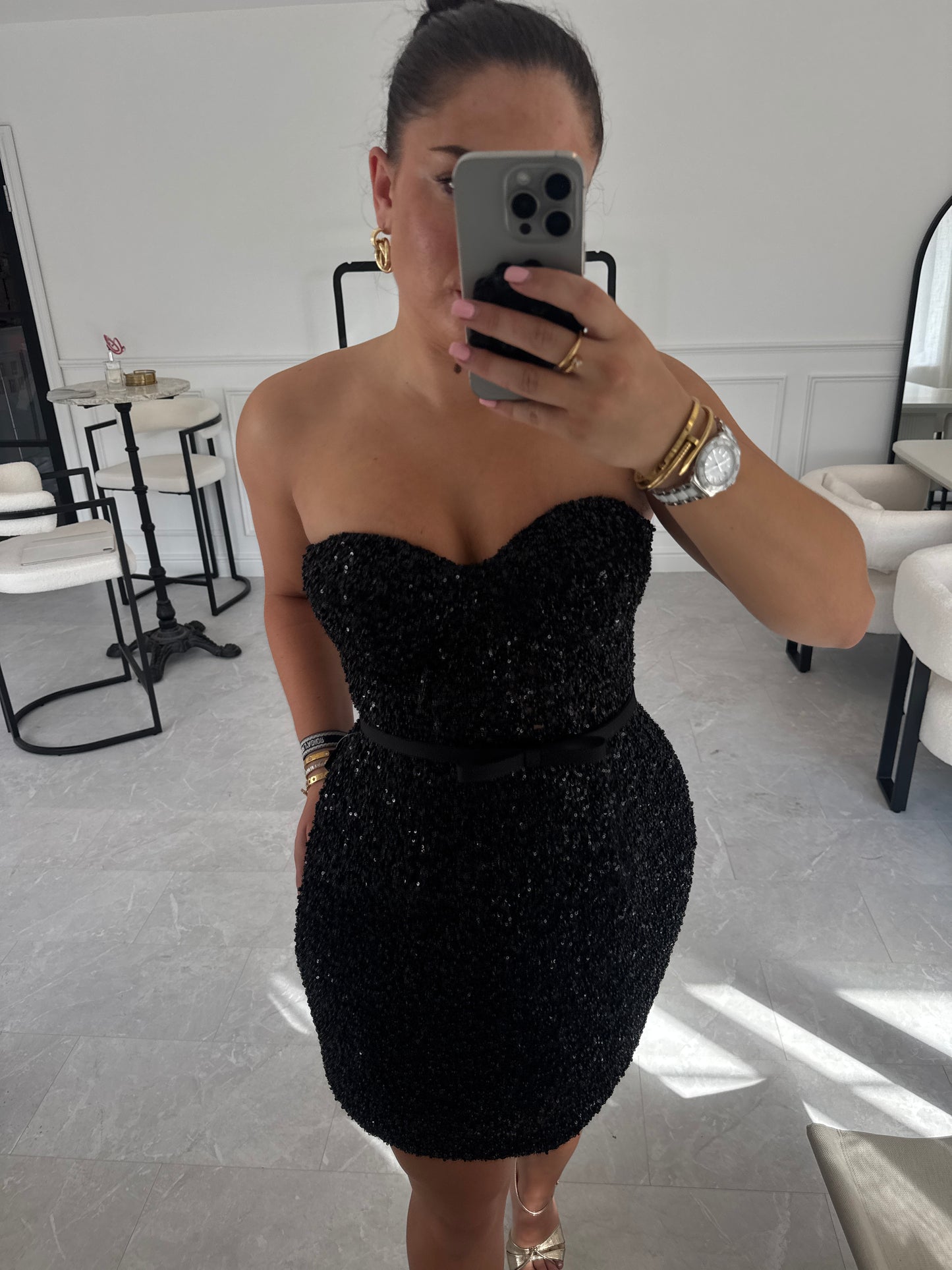 RENT | BUY Nadine Merabi Tara Black Dress