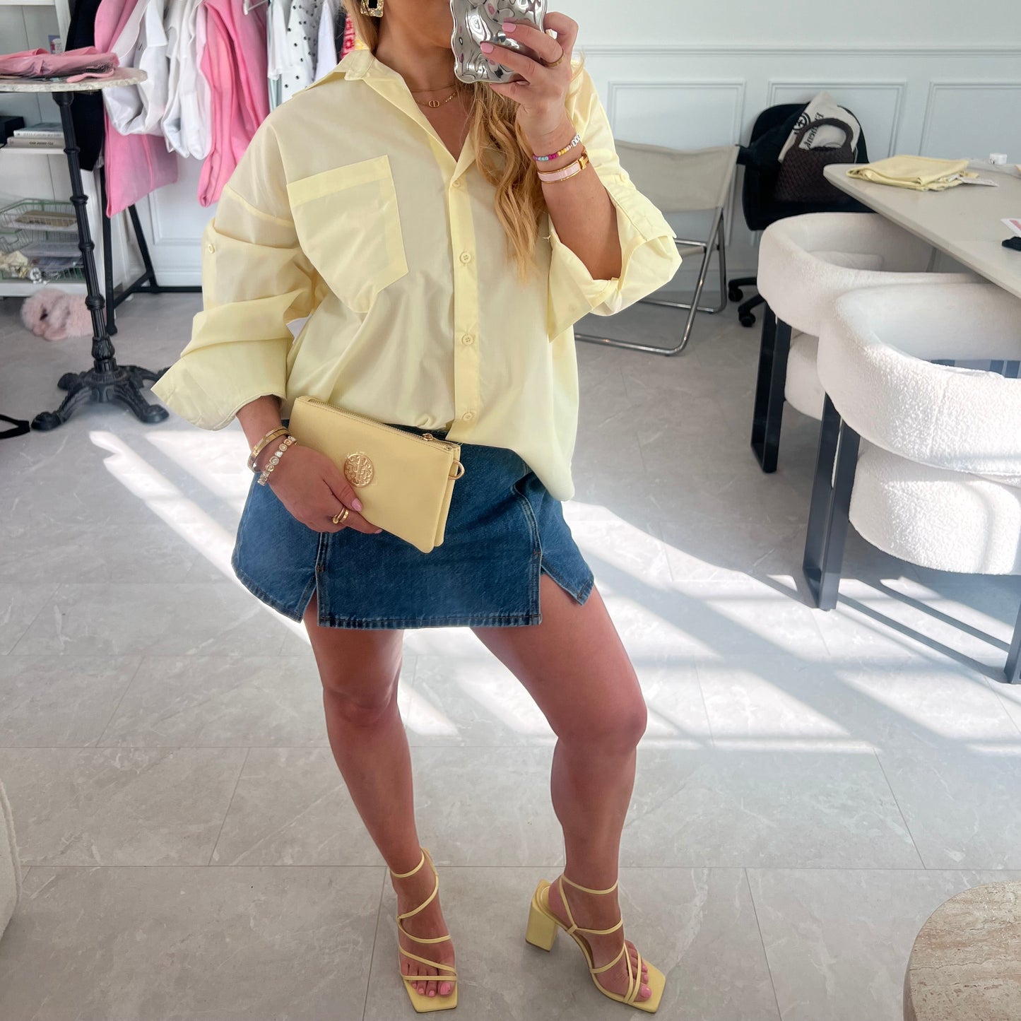 Kayla Cut Out Bow Back Shirt