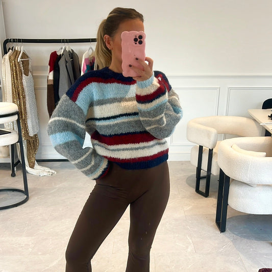 Zaria Striped Knitted Jumper