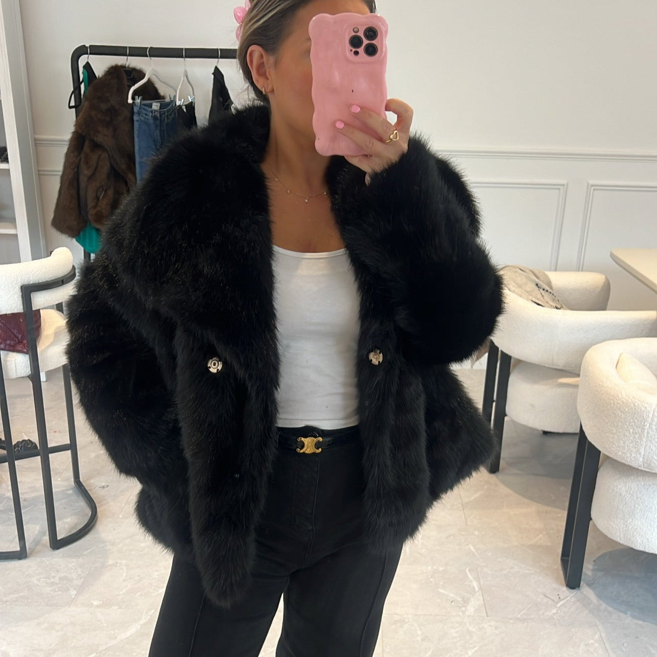 Carla Chunky Faux Fur Jacket