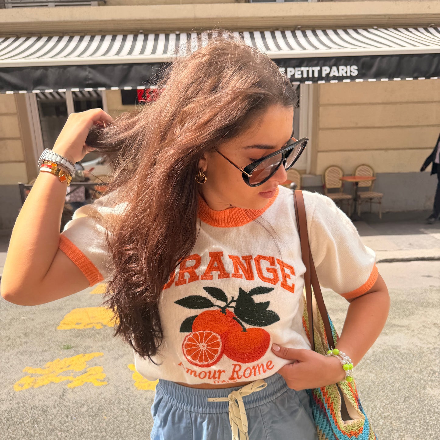 ‘Orange’ Short Sleeve Jumper