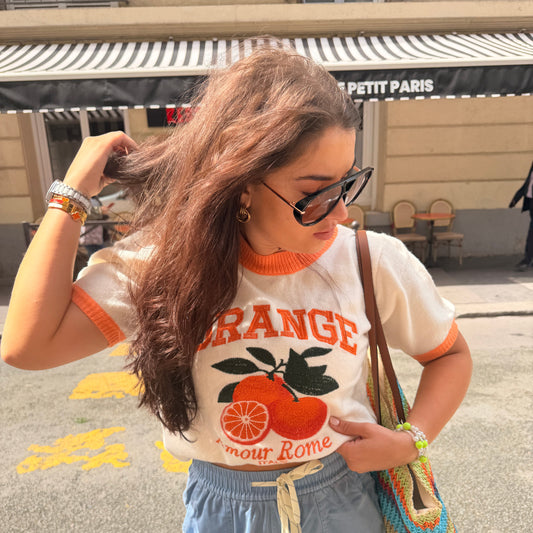 ‘Orange’ Short Sleeve Jumper