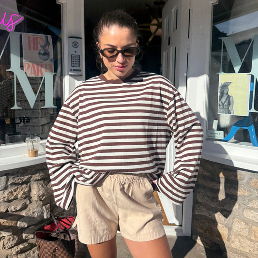 Nayah Stripe Long Sleeve Top