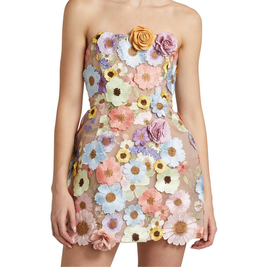 RENT | BUY Bronx & Banco Bouquet Maraya Pastel Multi Mini Dress