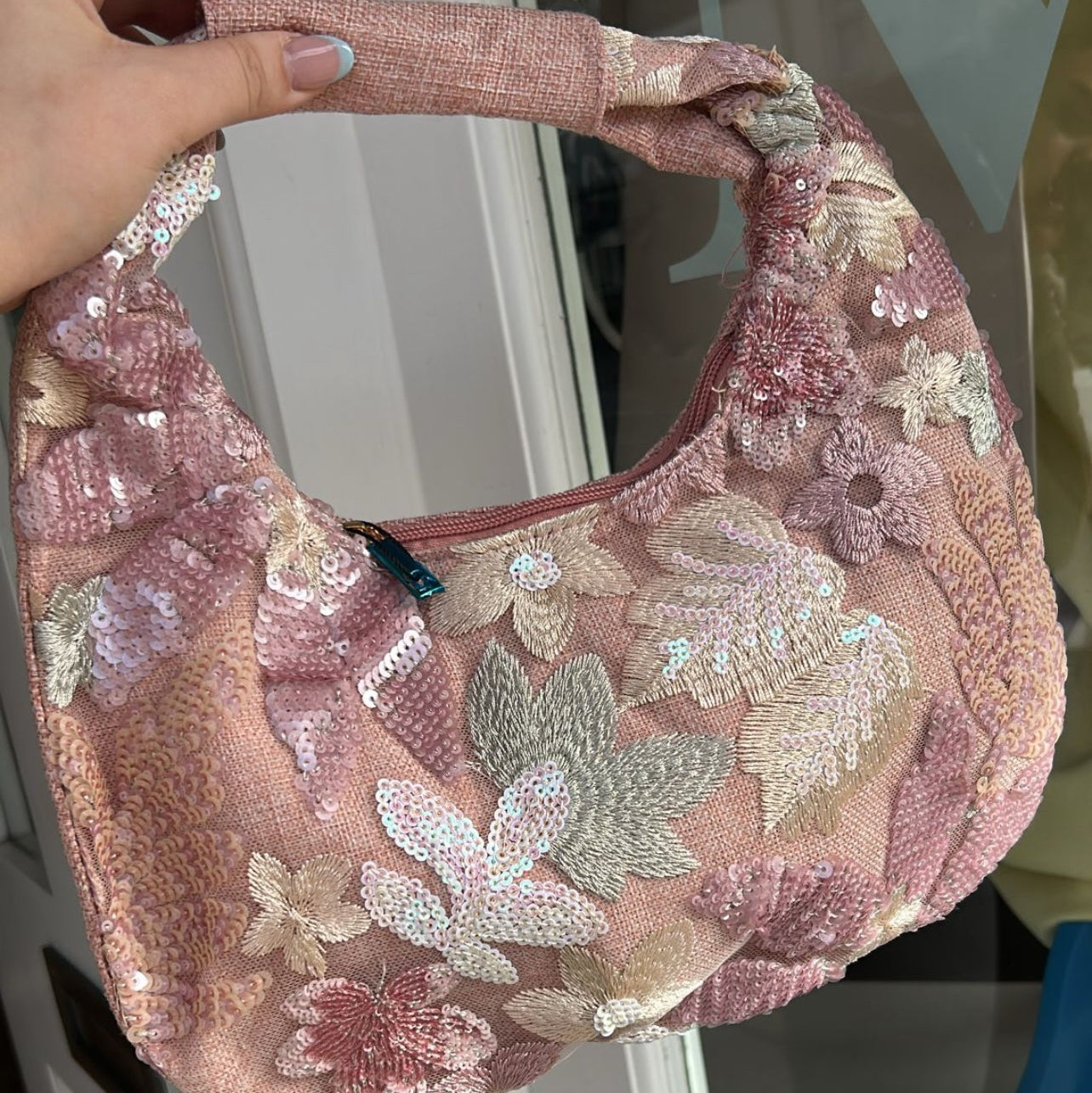 Embellished & Embroidered Floral Bag