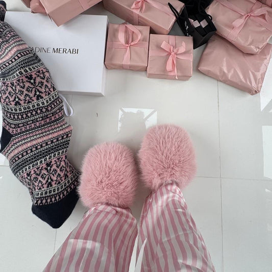 Cosy Faux Fur Slip On Slippers