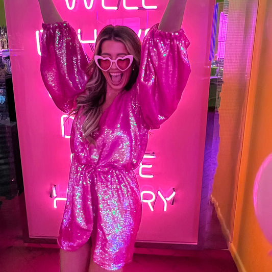 SAMPLE SALE Nadine Merabi Izzie Pink Dress - Size S/M