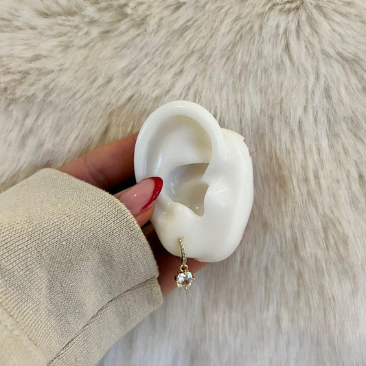 Mayfair 925 Sterling Silver Cubic Zirconia Hoop Earring