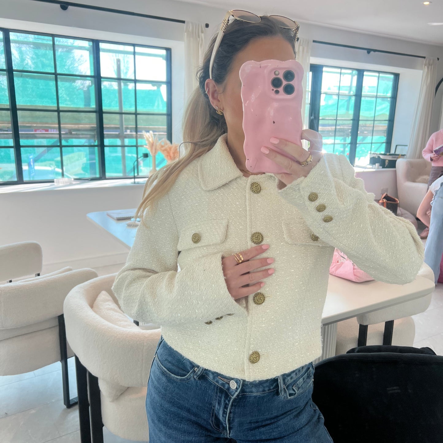 Hari Tweed Cropped Blazer