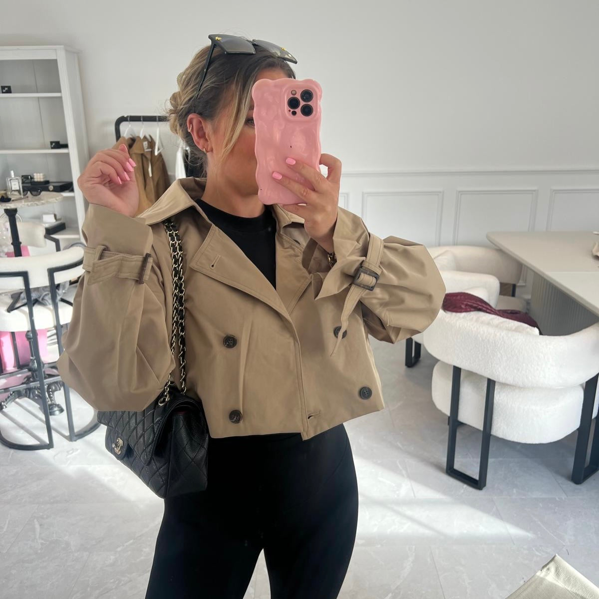 Cora Cropped Trench Coat
