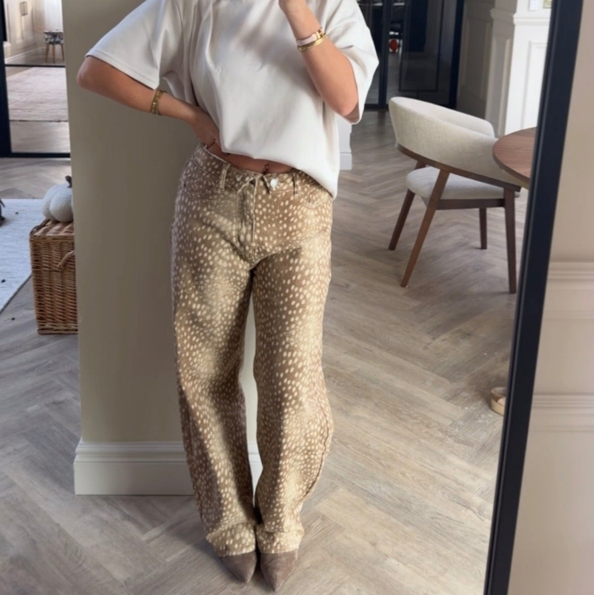 Bambi Folded Waist Barrel Jeans