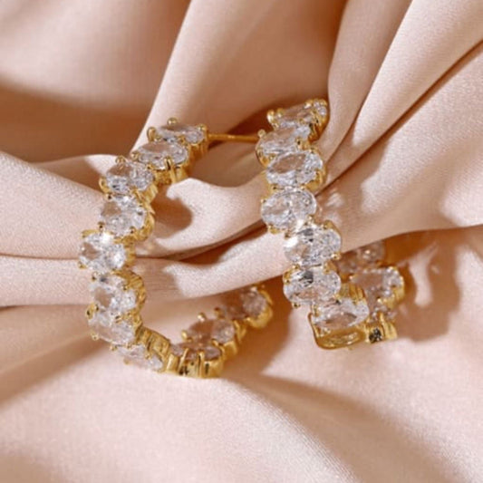 Carrie Cluster Cubic Zirconia Earrings