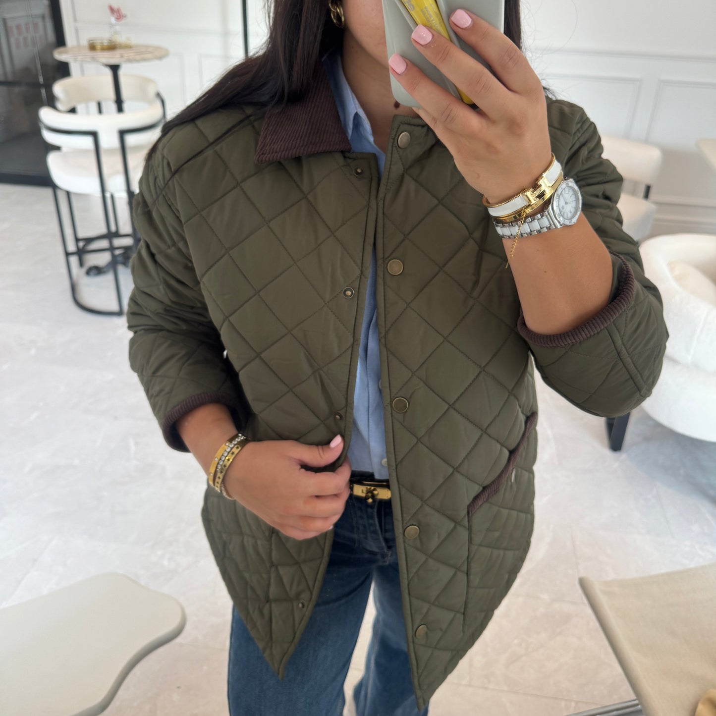 Ari Diamond Quilted Coat