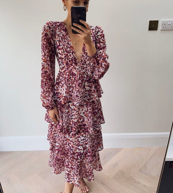 RENT £49 | BUY £55  Pretty Lavish Ashton Floral Ruffle Dress RRP £75