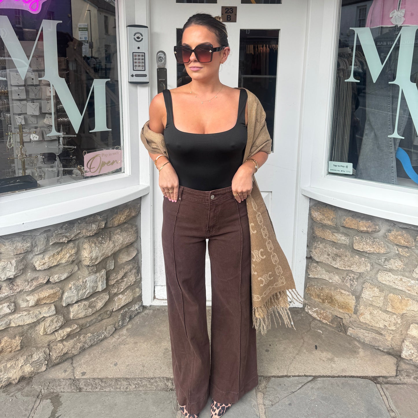 Kirsty Seam Detail Flare Jeans