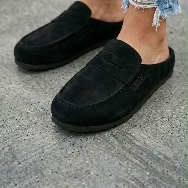 Suede Slip On Loafers