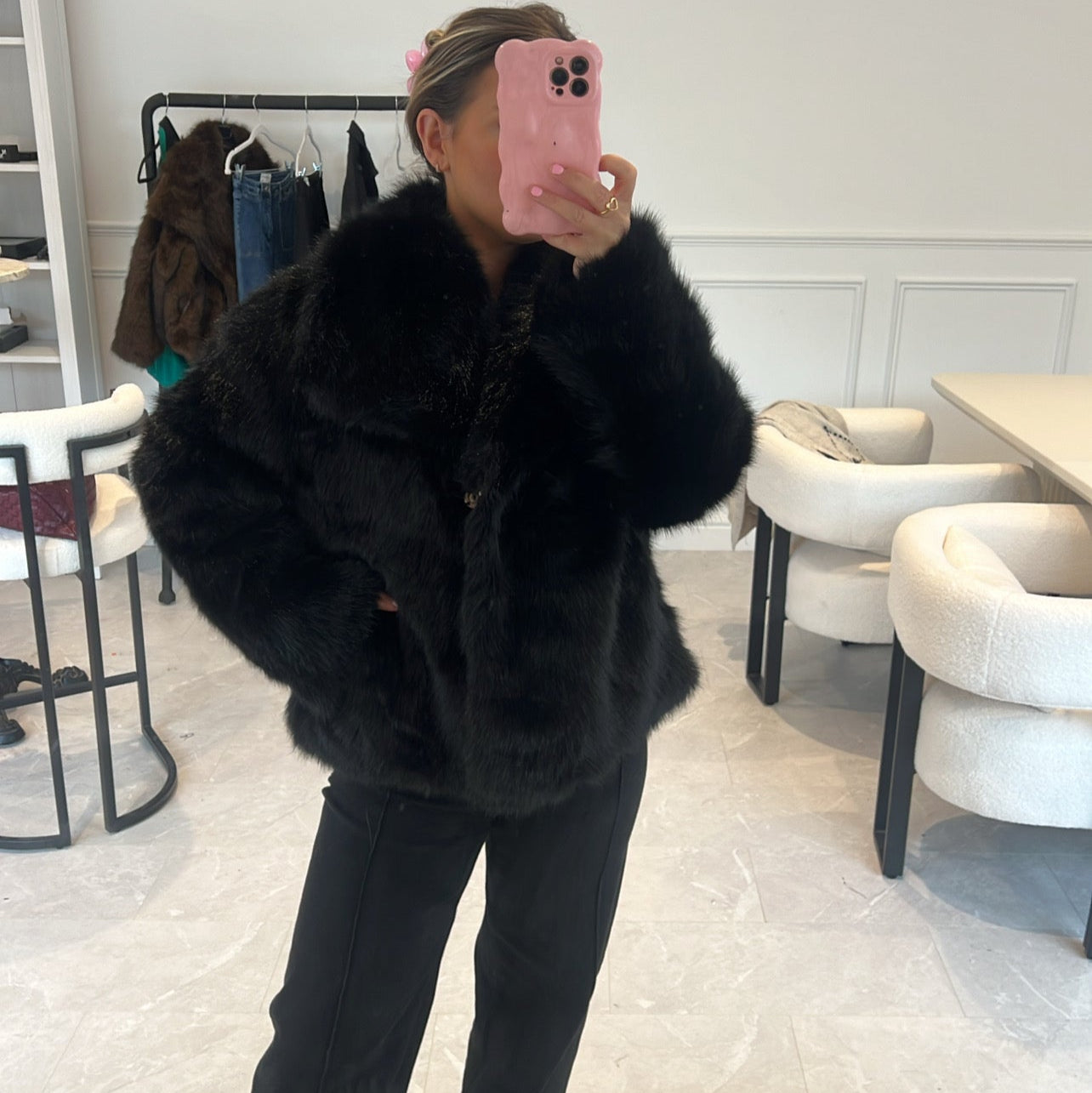Carla Chunky Faux Fur Jacket