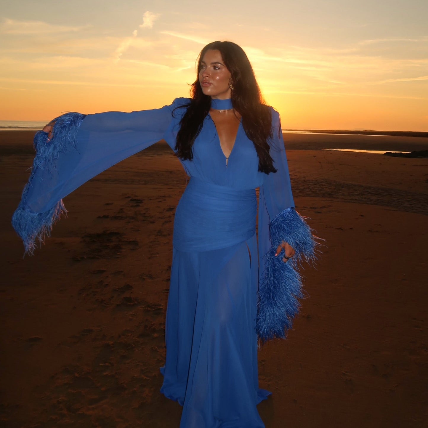 RENT | BUY Bronx & Banco Geisha Cobalt Blue Maxi Dress