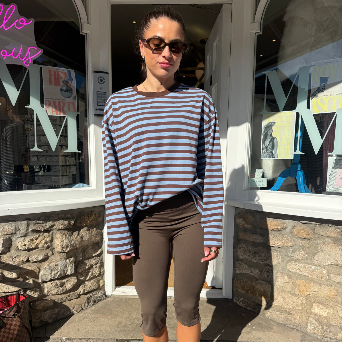 Nayah Stripe Long Sleeve Top