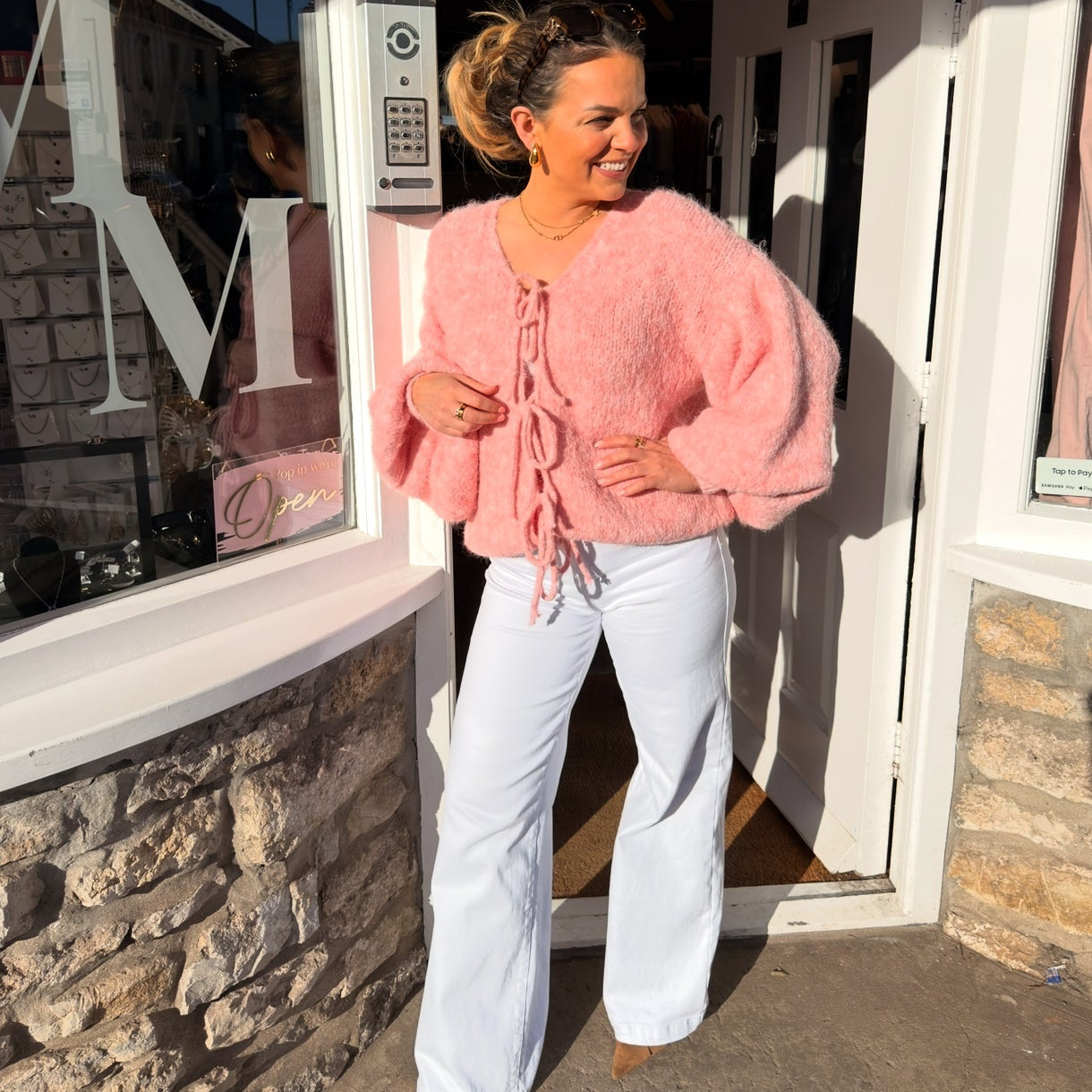 Reece Bow Front Knit Cardigan
