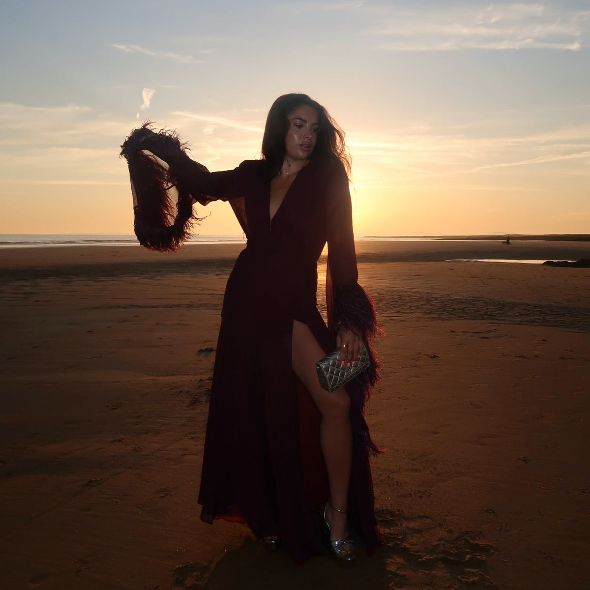 RENT | BUY Bronx & Banco Geisha Burgundy Maxi Dress