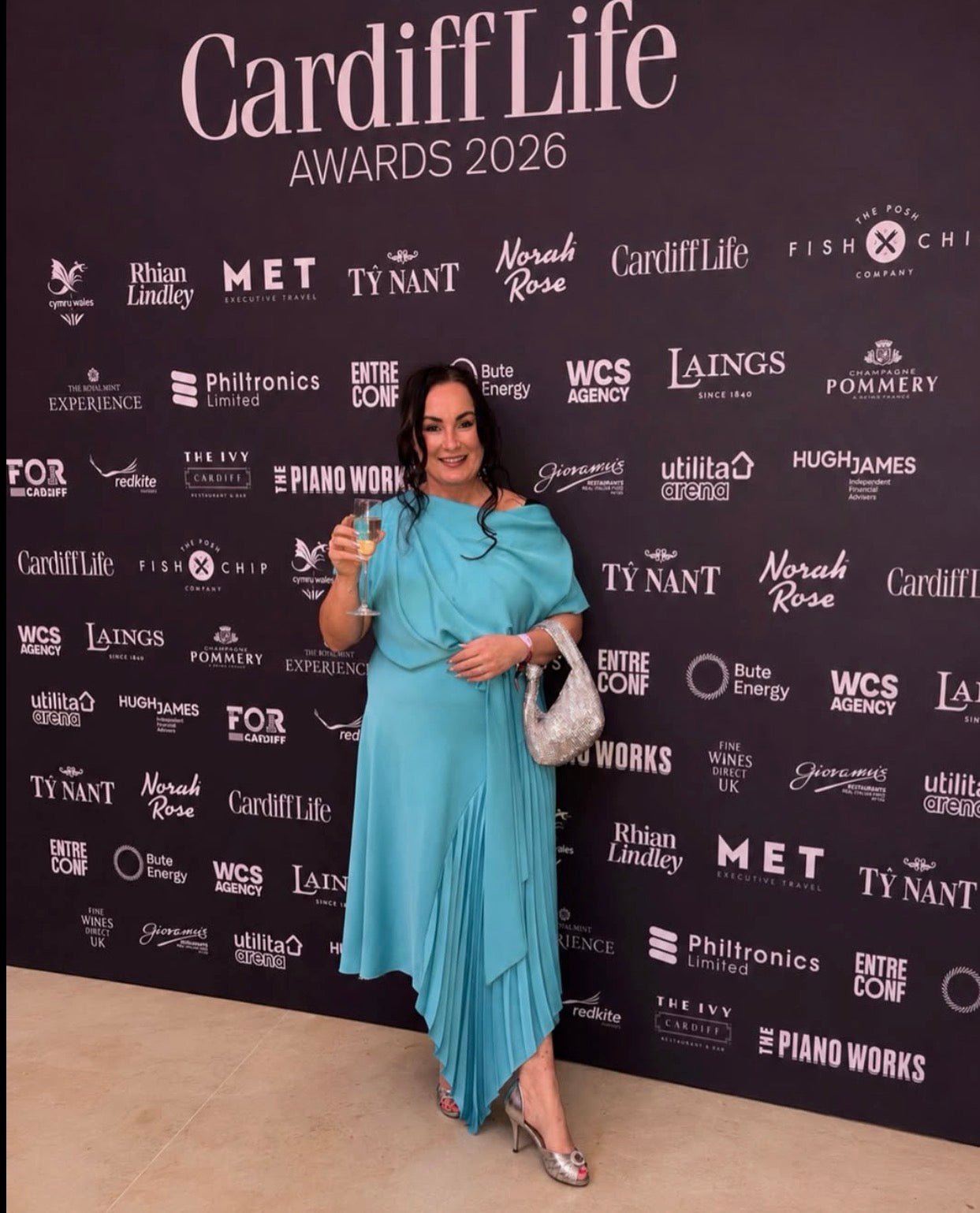 RENT | BUY Kevan Jon Mila Pleat Turquoise Dress