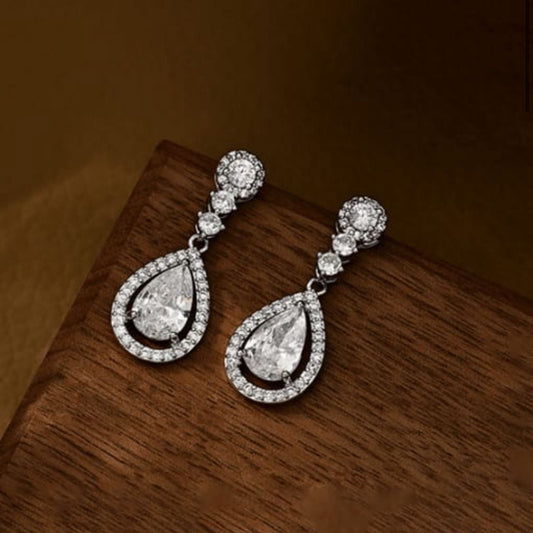Ellie Water Drop Cubic Zirconia Earrings