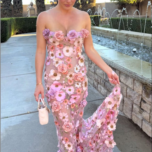 RENT | BUY Bronx & Banco Jasmine Pink Pastel Multi Gown