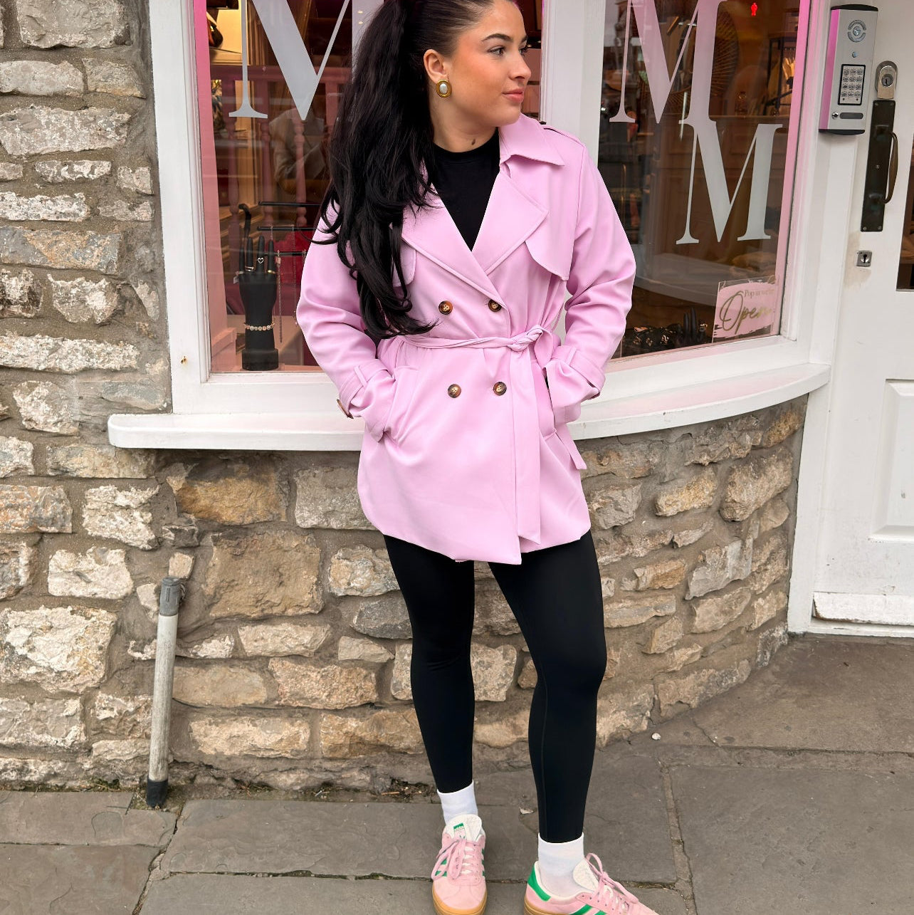 Dani Short Belted Trench Coat