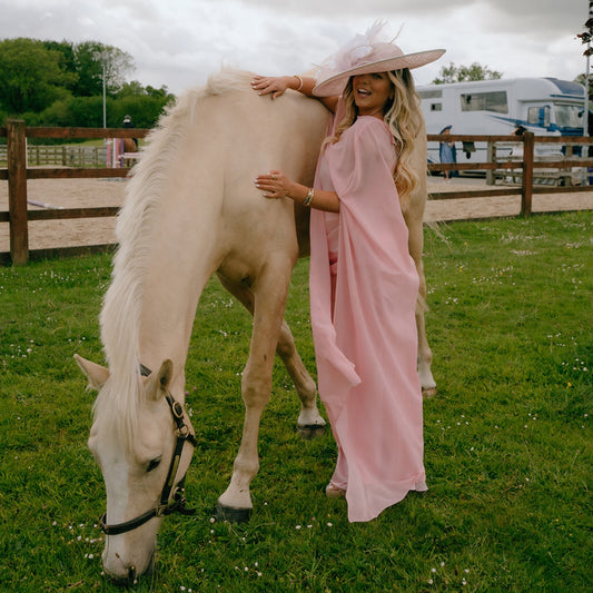 RENT Chiffon Pink Shawl- Long