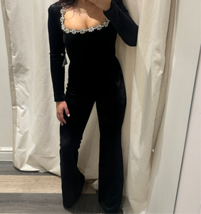 RENT £95  | BUY £315 Nadine Merabi Kimberly Black Jumpsuit - RRP £395