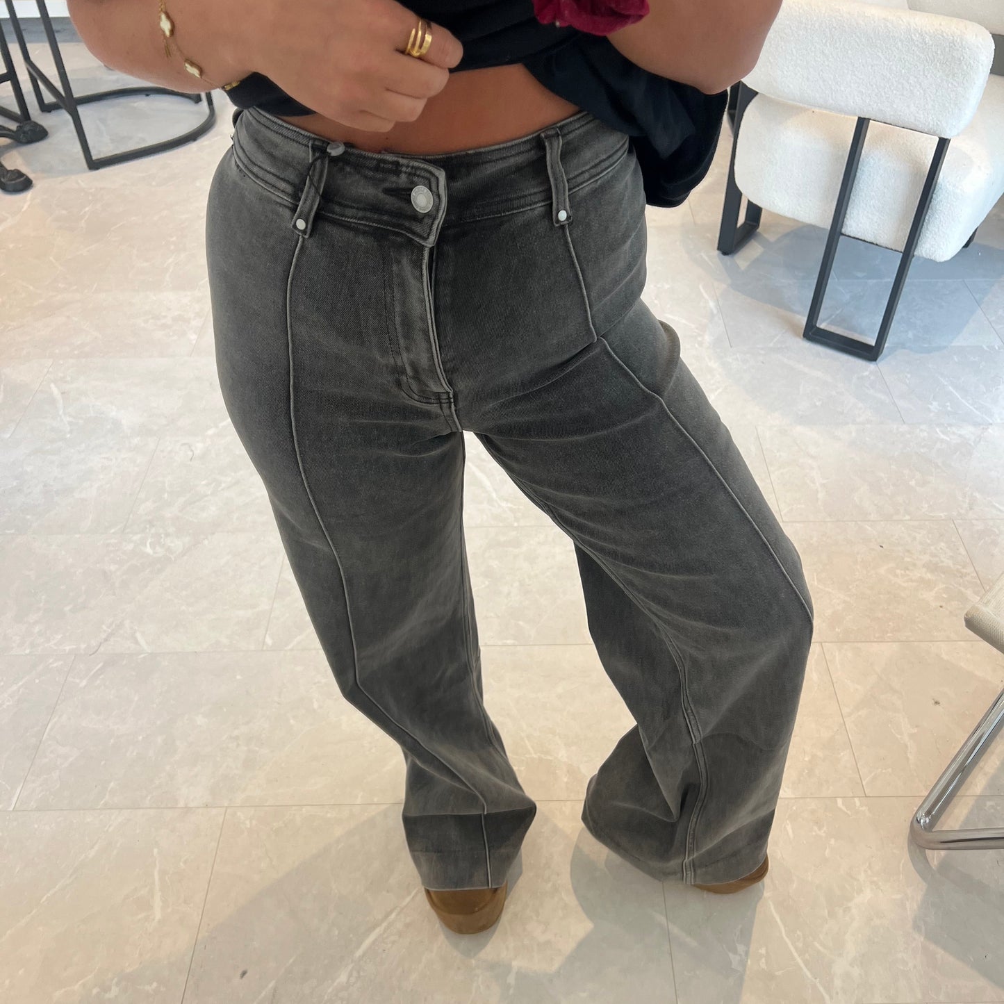 Kirsty Seam Detail Flare Jeans