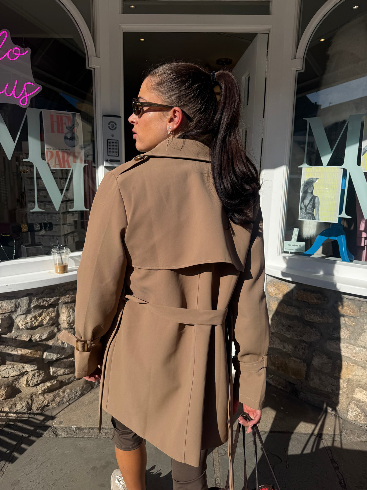 Dani Short Belted Trench Coat