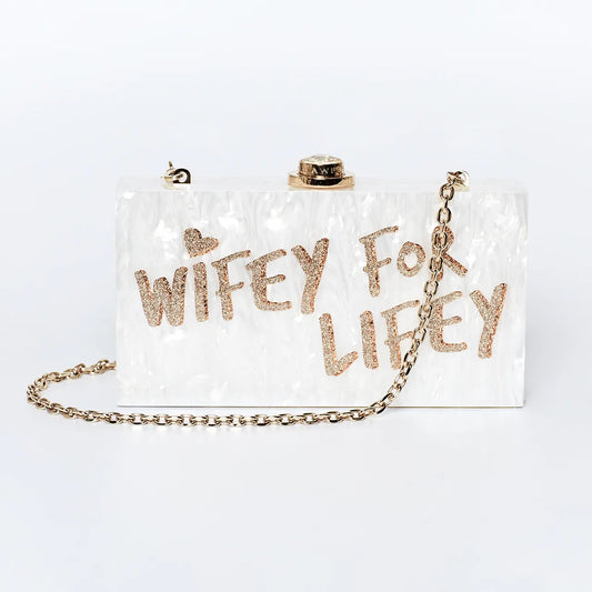 RENT | BUY Sophia Webster - 'Wifey for Lifey' Clutch - RRP £400