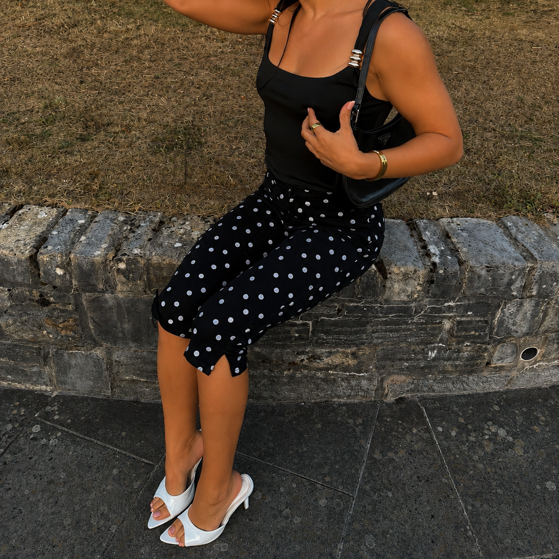 Polka Dot Capri Leggings