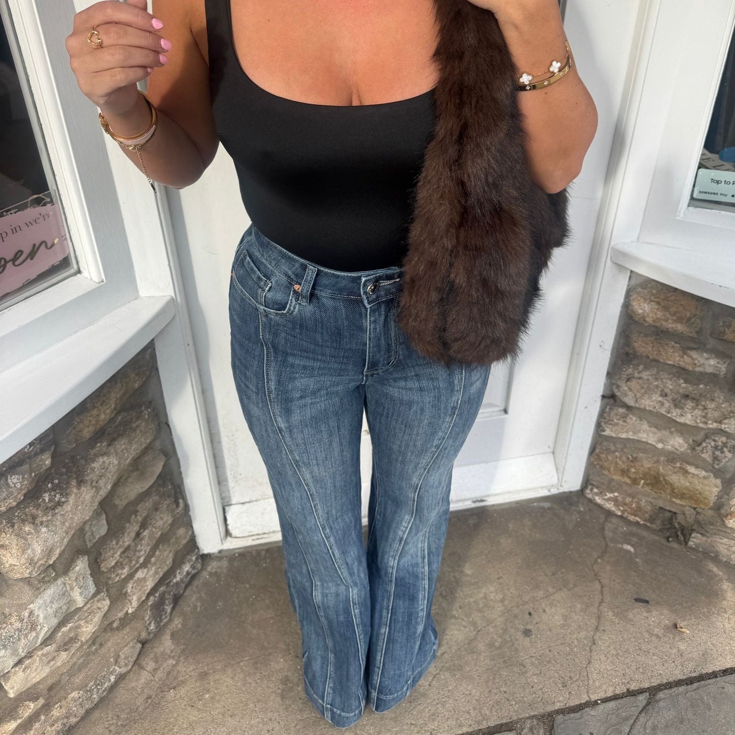 Sadie Front Seam High Waist Jeans