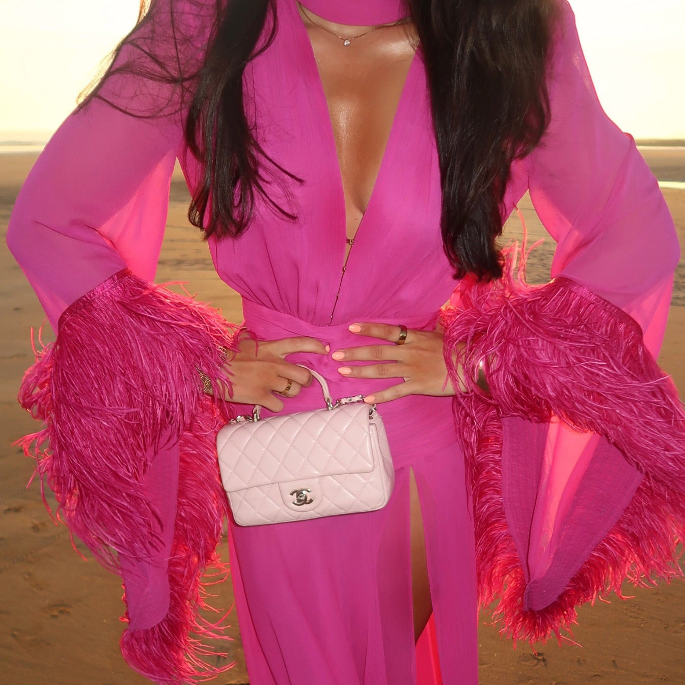 RENT | BUY Bronx & Banco Geisha Hot Pink Maxi Dress