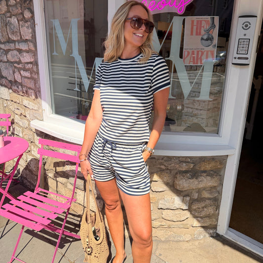Sadie Striped Top & Shorts Set