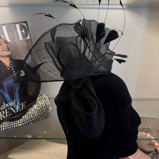 RENT | Black Lissy Fascinator