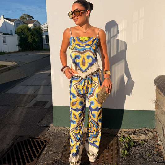 Mila Handkerchief Top & Trouser Set