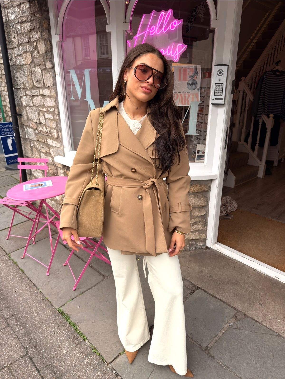 Dani Short Belted Trench Coat