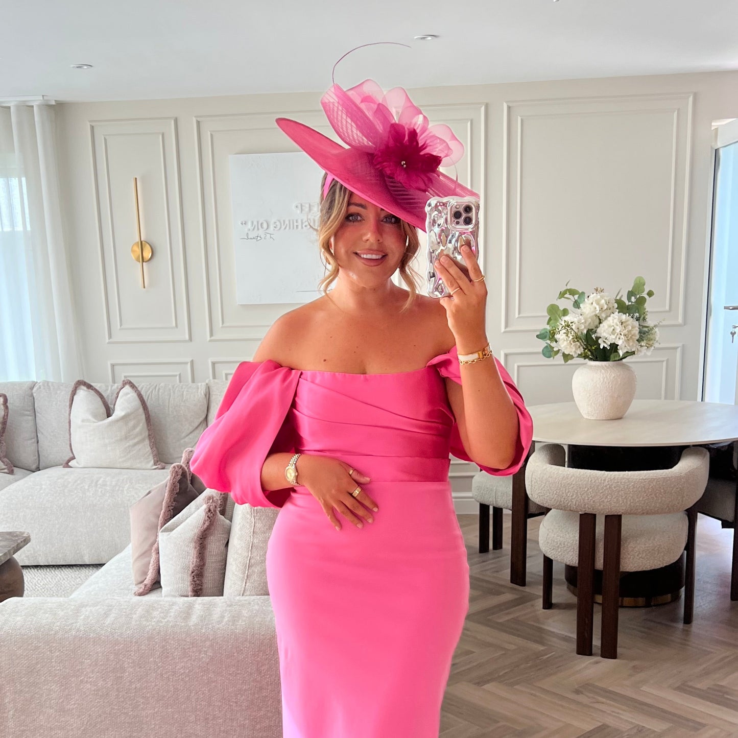 RENT | Pink Hattie Fascinator