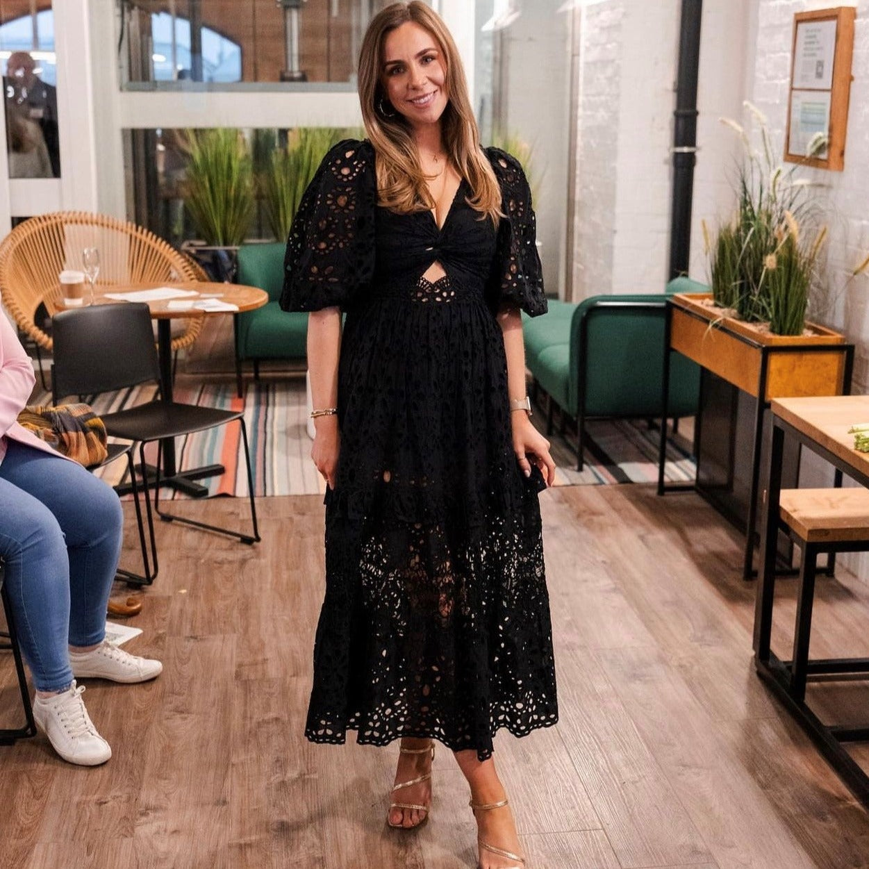 BUY £40 ASOS Design Black Broderie Dress
